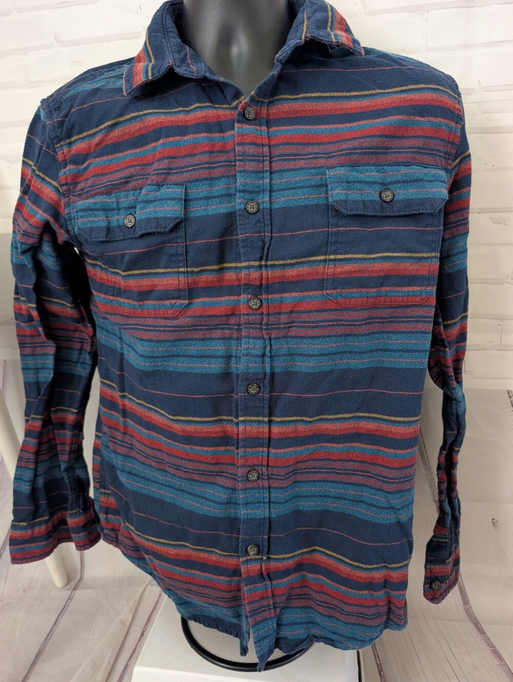 Goodfellow & Co Men's Striped Button-Up Shirt - Casual Long Sleeve
